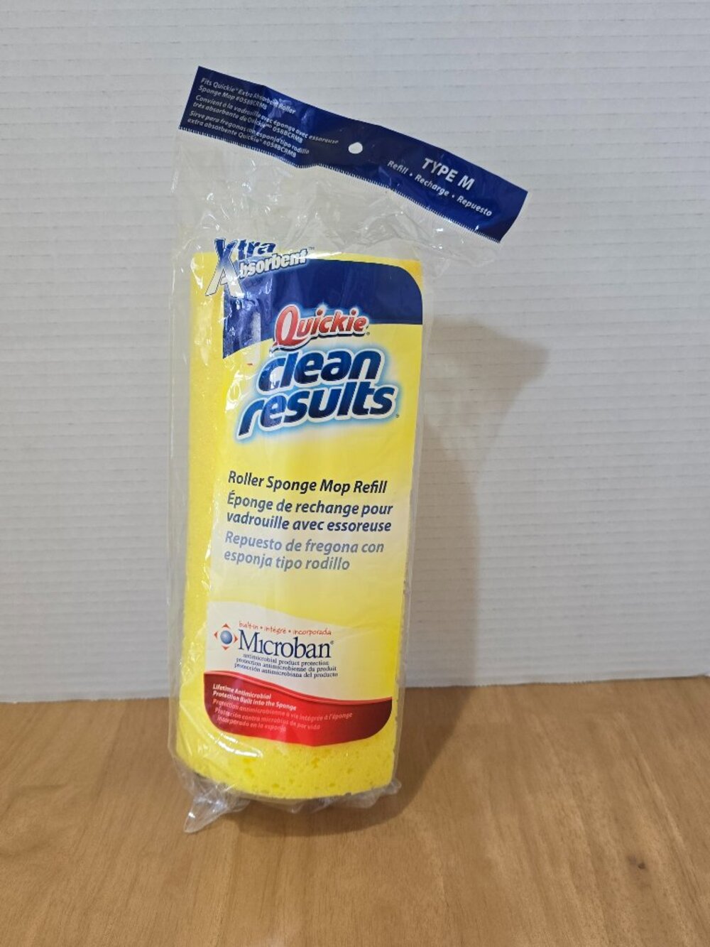 Quickie Clean Results Roller Sponge Mop Type M Refill Xtra Xbsorbent Micoban New